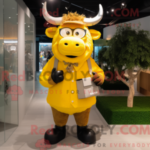 Geel Yak-mascottekostuum...