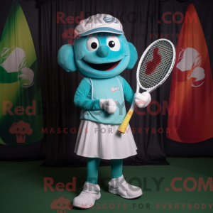 Teal Tennisschläger...
