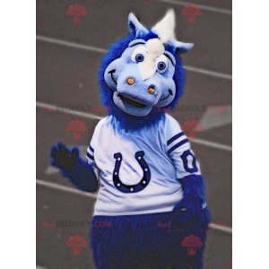 Blue and gray horse mascot - Redbrokoly.com