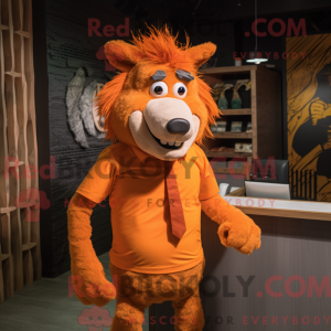 Orange Wild Boar mascot...