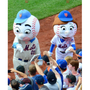 2 mascottes de balle de baseball - Redbrokoly.com