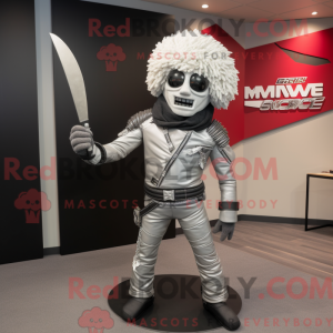 Sølv knivkaster maskot...