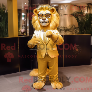 Gold Tamer Lion mascot...
