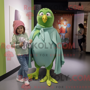 Lime Green Pigeon maskot...