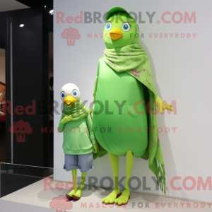 Lime Green Pigeon mascot...