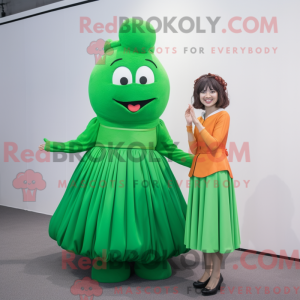 Zielony mandaryński maskot...