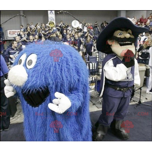 All hairy blue monster mascot - Redbrokoly.com