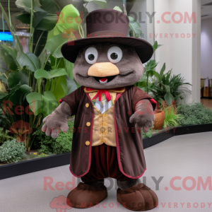 Mascotte de magicien marron...