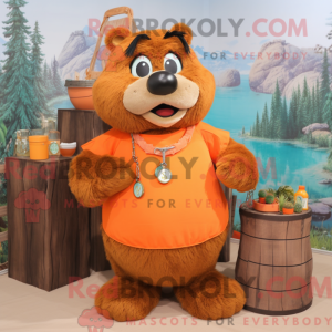 Orange Beaver maskot...