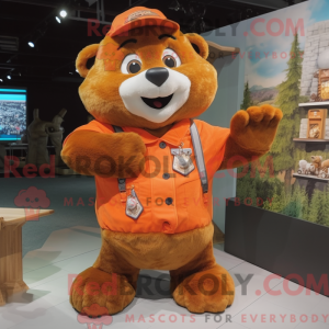 Mascotte de castor orange...