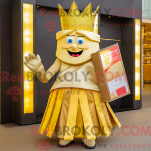 Gold Queen-maskotdraktfigur...