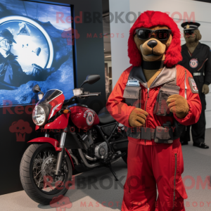 Red Navy Seal maskot...