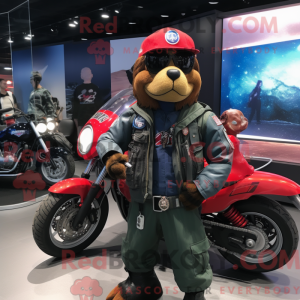Red Navy Seal maskot...