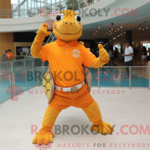 Orange Sea Turtle mascot...