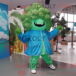 Cyan Broccoli maskot...