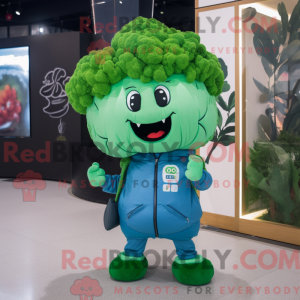 Cyan Broccoli Maskottchen...