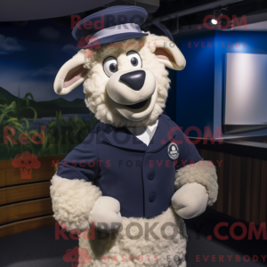 Máscara Navy Merino Sau com...