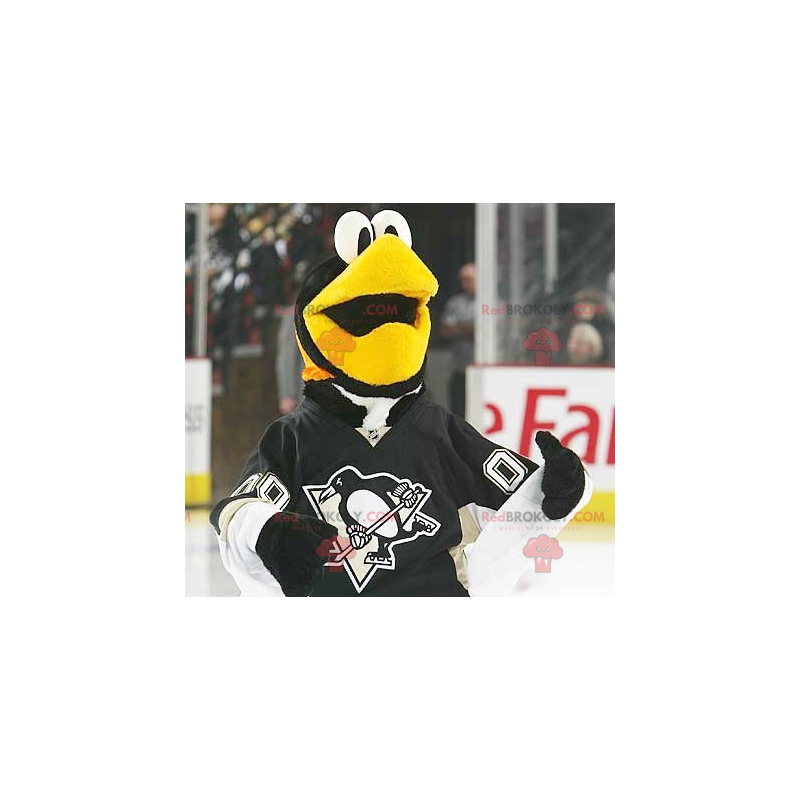 Black and white penguin bird mascot - Redbrokoly.com