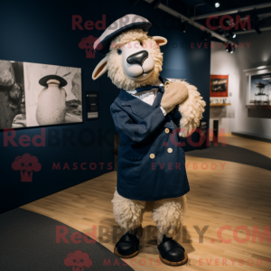 Navy Merino Sheep maskot...