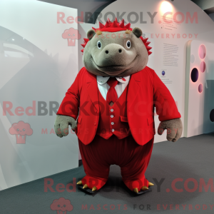 Personaggio mascotte rosso...