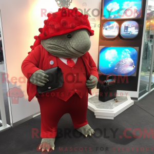 Personaggio mascotte rosso...