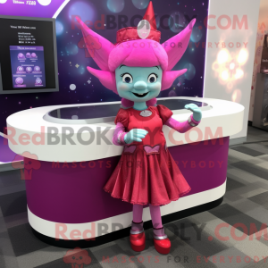 Magenta Zahnfee Maskottchen...