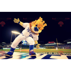 Lion maskot med hoved i form af en krone - Redbrokoly.com
