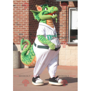 Mascote dragão verde grande - Redbrokoly.com