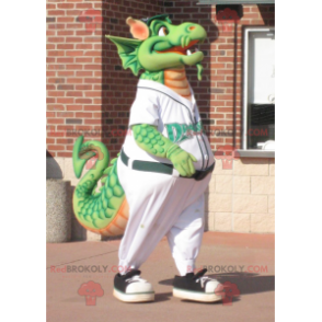 Grote groene draak mascotte - Redbrokoly.com