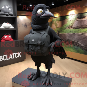 Svart Blackbird maskot...