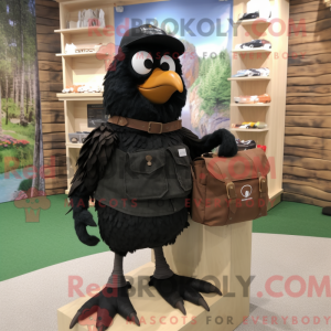 Sort Blackbird maskot...