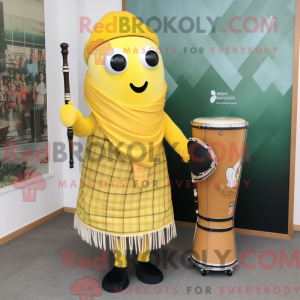 Citrongul sækkepibe maskot...