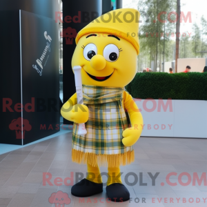 Citrongul sækkepibe maskot...