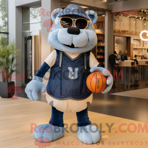 Navy Basketball Ball maskot...