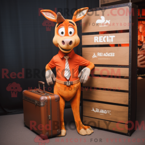 Rust Gazelle mascot costume...