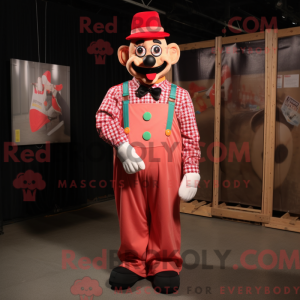 Rød klovn maskot kostume...