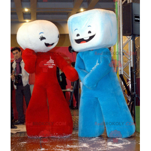 2 marshmallow mascots of sugar cubes - Redbrokoly.com