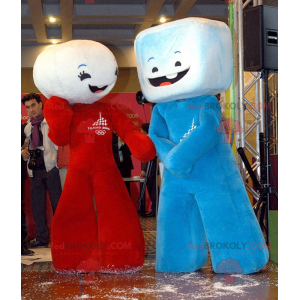 2 marshmallow maskoter med sukkerbiter - Redbrokoly.com