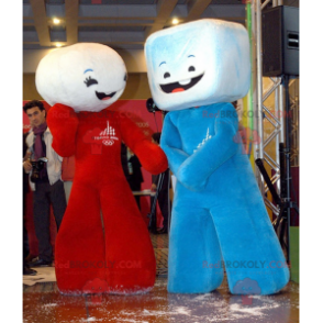 2 marshmallow mascots of sugar cubes - Redbrokoly.com