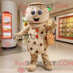 Tan Pepper mascot costume...