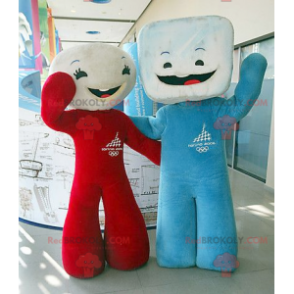 2 marshmallow mascots of sugar cubes - Redbrokoly.com