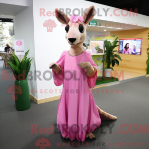Pink Kangaroo mascot...