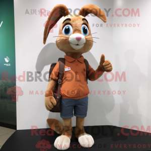 Brun kanin maskot kostume...