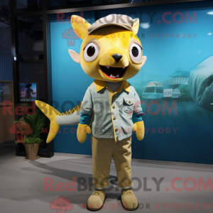 Gold Tuna mascot costume...