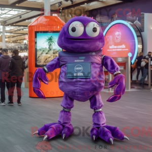 Postava maskota Purple Crab...