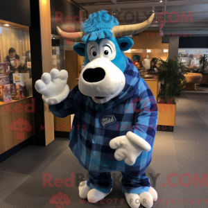 Blue Cow-maskotdraktfigur...
