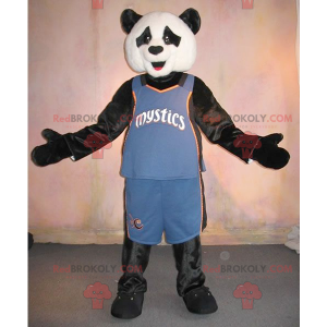 Zwart-witte panda-mascotte in sportkleding - Redbrokoly.com