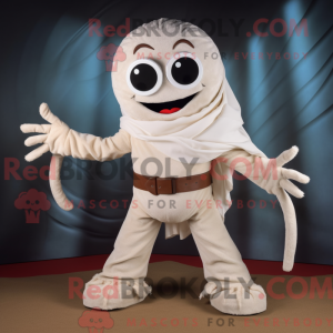 Hvid Spider maskot kostume...
