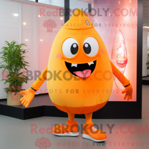 Orange Ray maskot kostume...