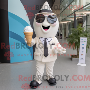 White Ice Cream Cone...